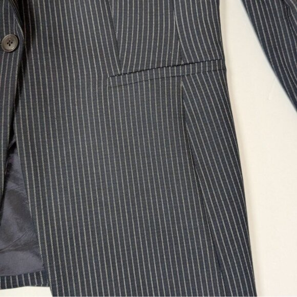 Banana Republic Long & Lean Pinstripe Blazer Womens Size 12 Academia Business - Picture 7 of 11